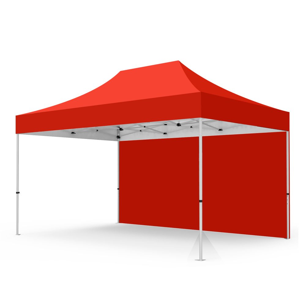 10x15 Foot Hexagonal Aluminum Frame with Dye-Sub Printed Canopy and Full Wall Set