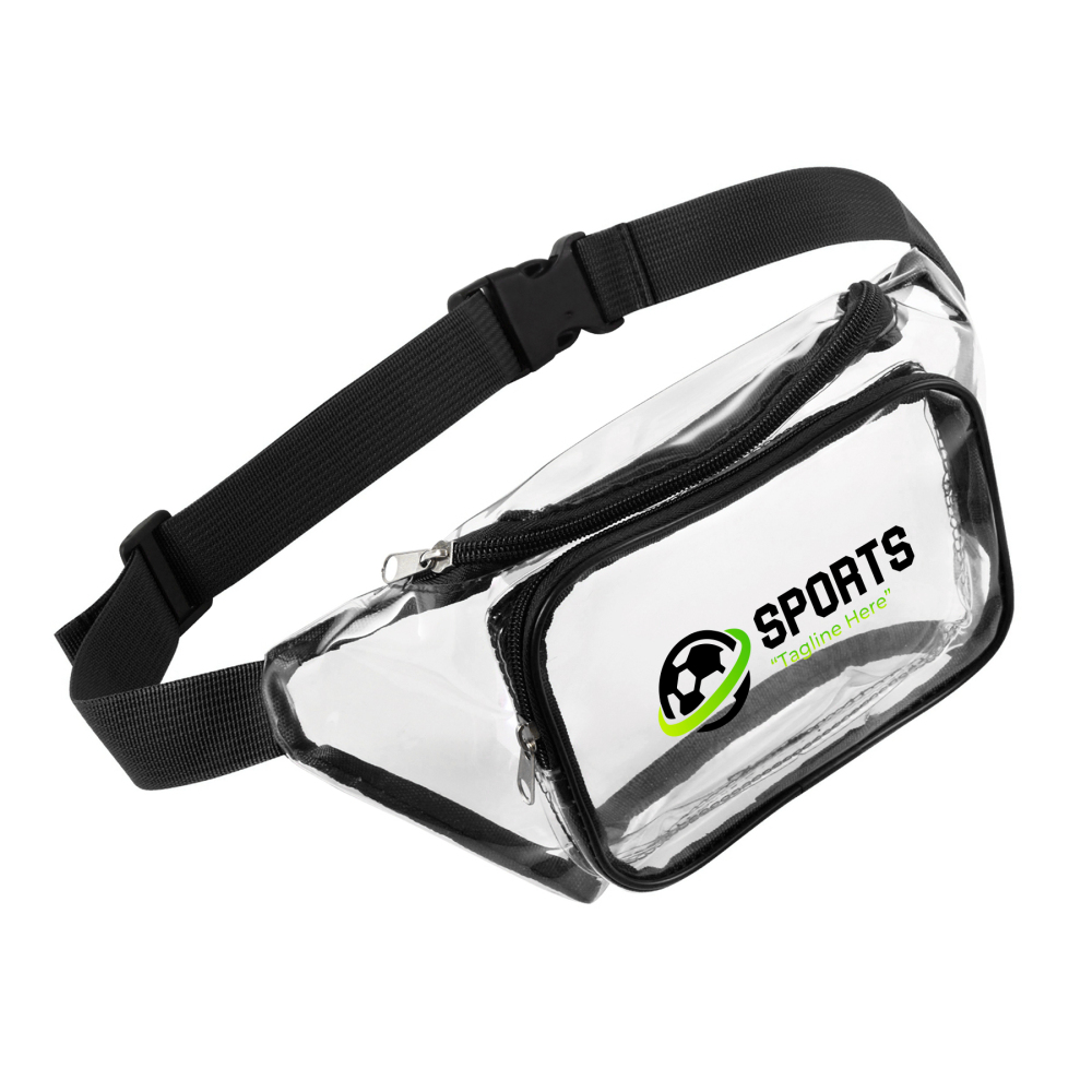 Transparent PVC Fanny Pack W/ Two Pockets