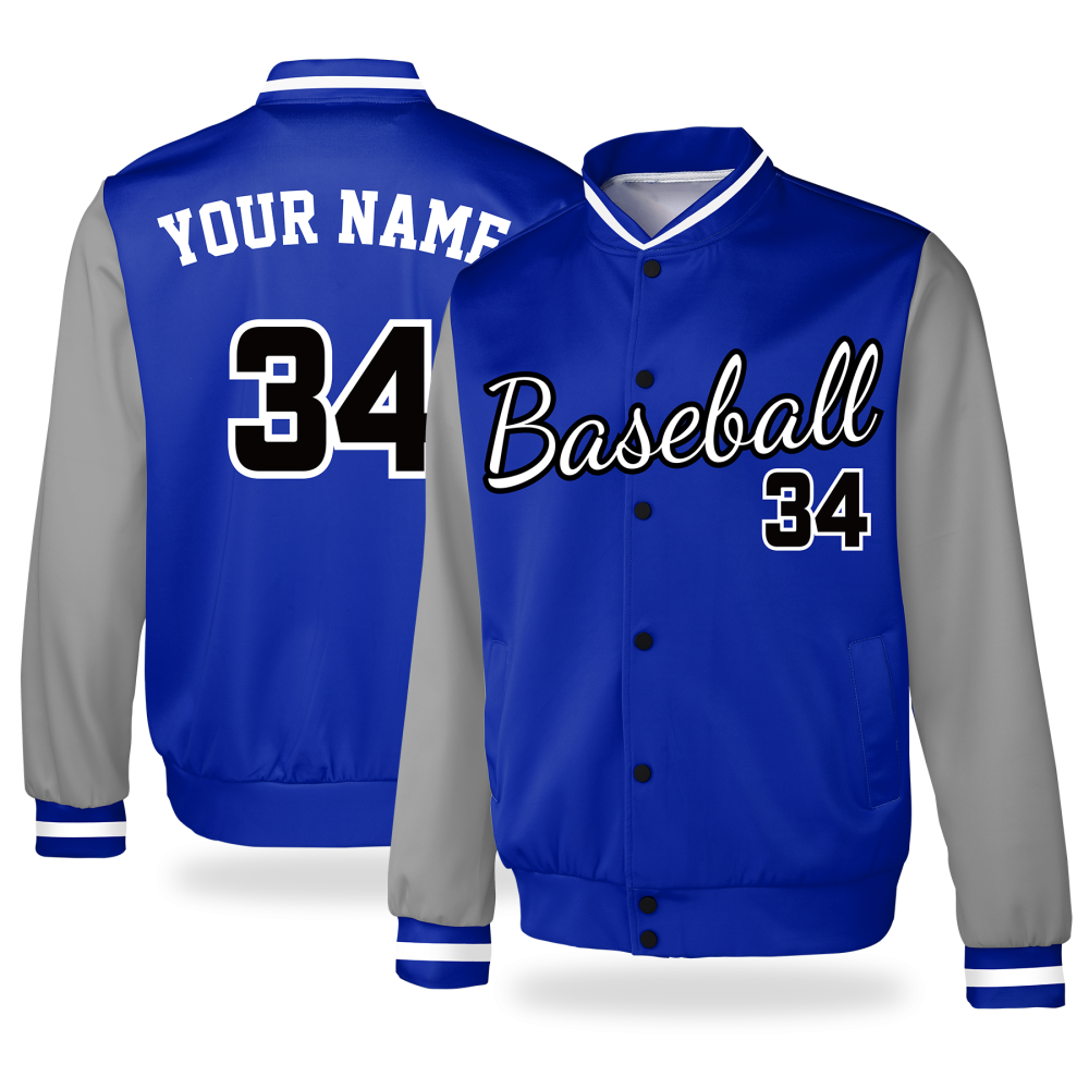 Personalized Men's Varsity Jacket(Full Color Dye Sublimated)