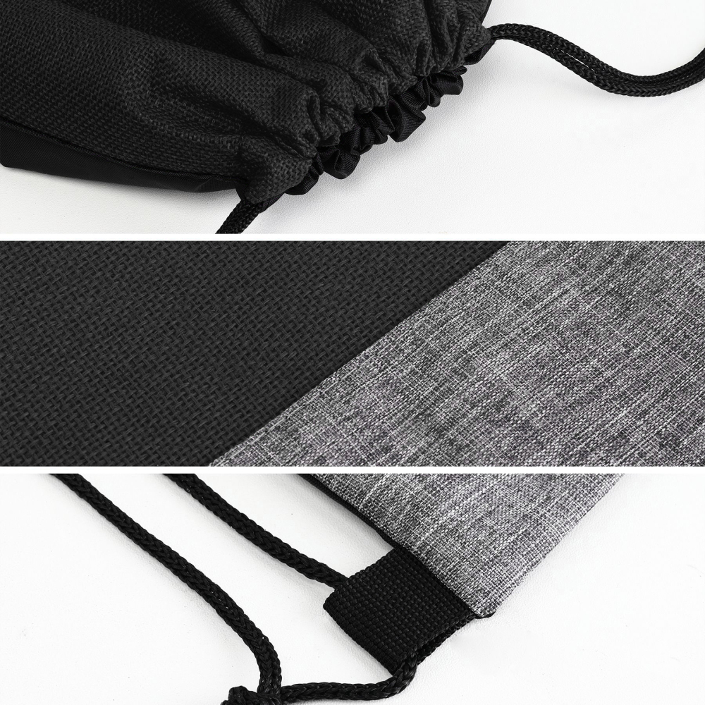 Heathered Jute Drawstring Bag