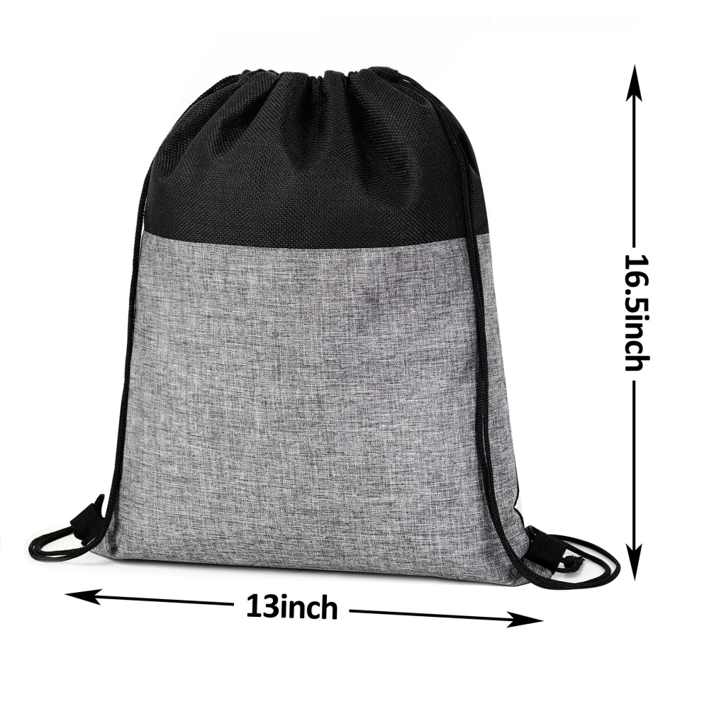 Heathered Jute Drawstring Bag