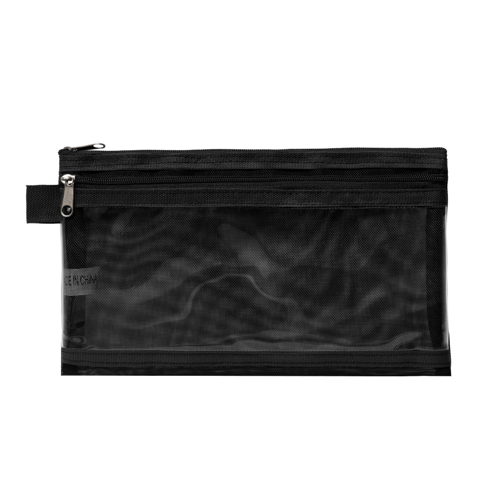 Double Pocket Mesh Pen Case