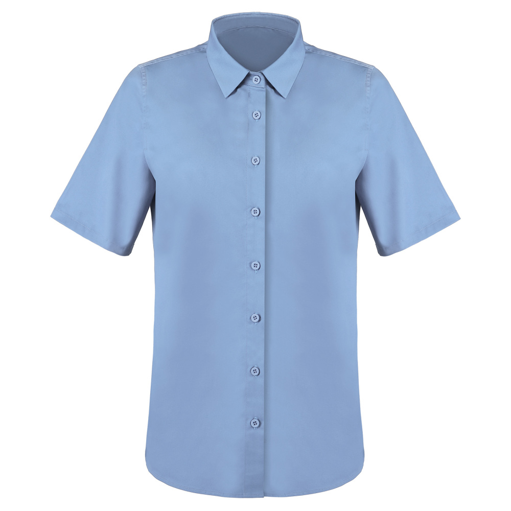 Ladies‘ Button - Down Collar Twill Shirt, Short Sleeve