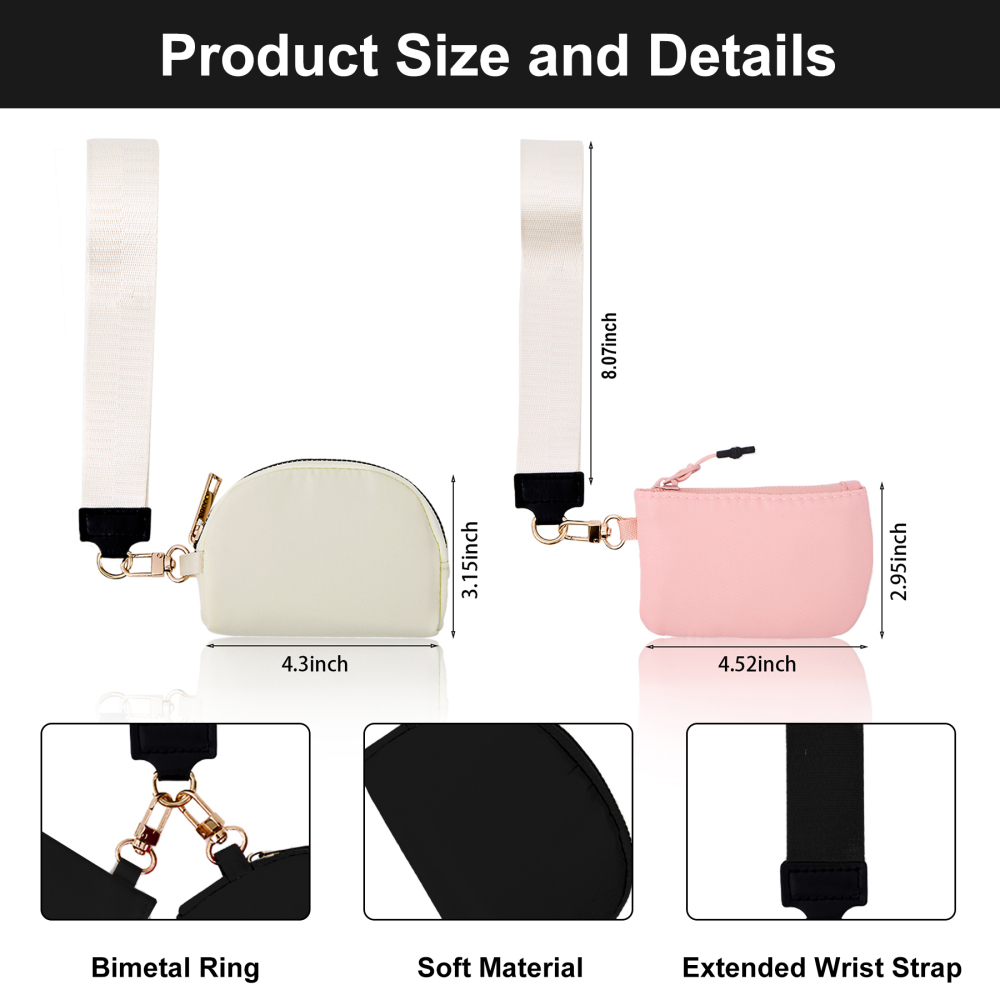 Double-Pocket Wristlet Key Lanyard