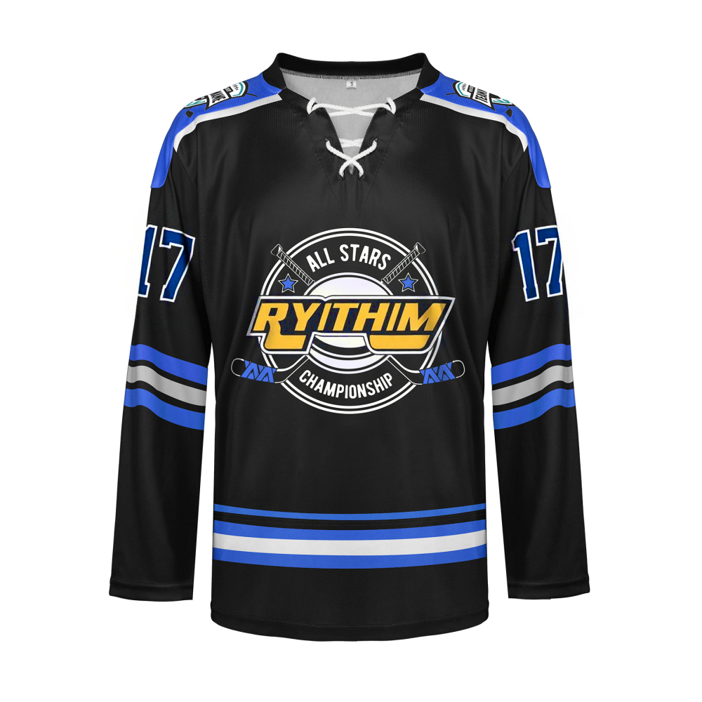 Personalized Hockey Jersey with Lace-Up Neck (Dye Sublimated Design)