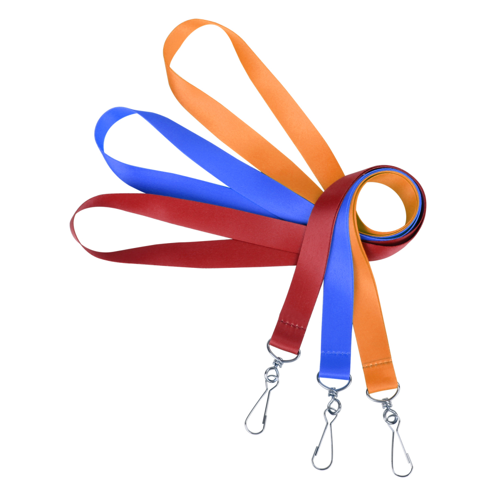 3/4" Full Color Dye-Sub Lanyard Featuring Clear Plastic Badge Clip