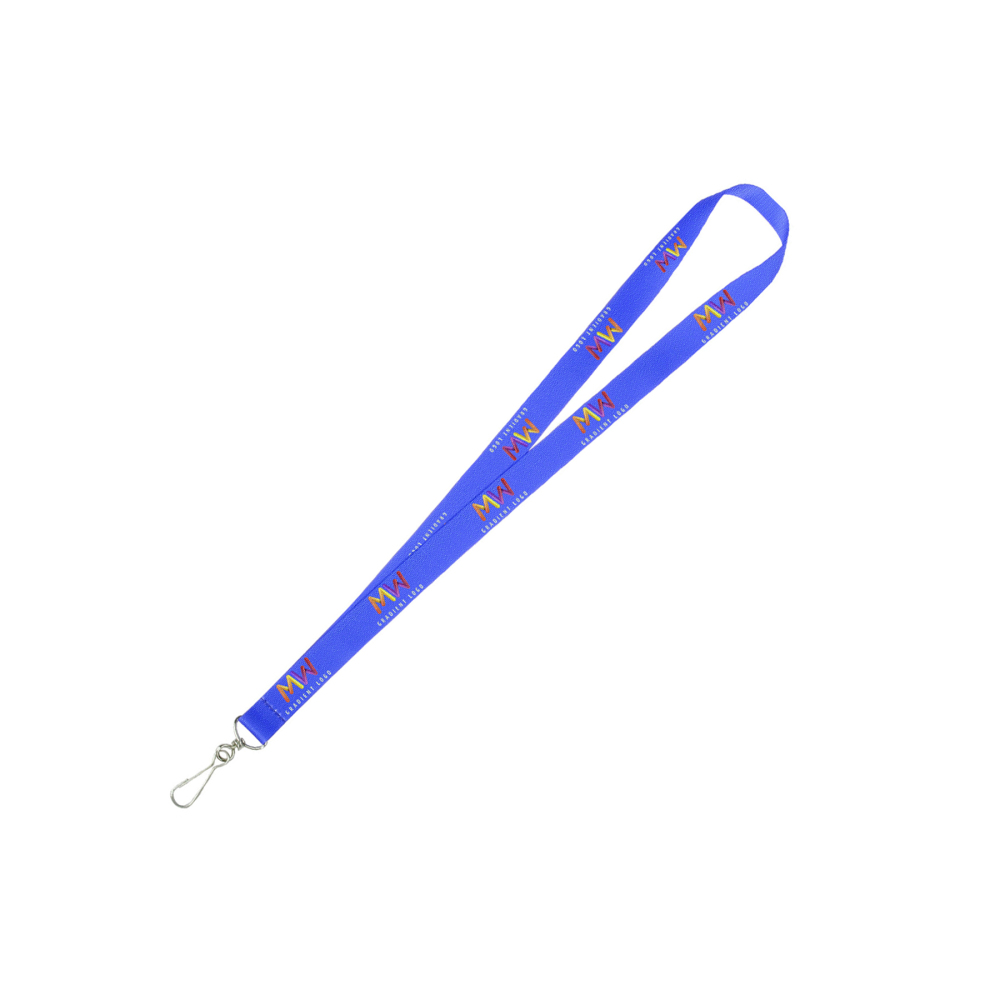 3/4" Full Color Dye-Sub Lanyard Featuring Clear Plastic Badge Clip