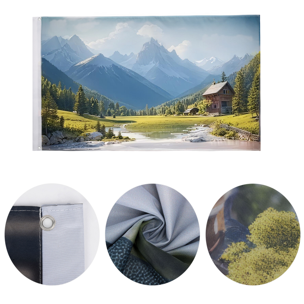 3' x 5' Knitted Polyester Double-Sided Flag with Brass Grommets