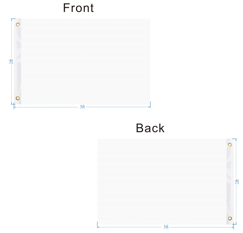 3' x 5' Knitted Polyester Double-Sided Flag with Brass Grommets