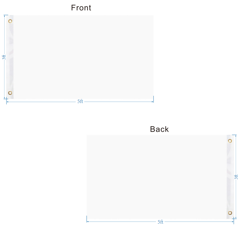 3' x 5' Knitted Polyester Double-Sided Flag with Brass Grommets