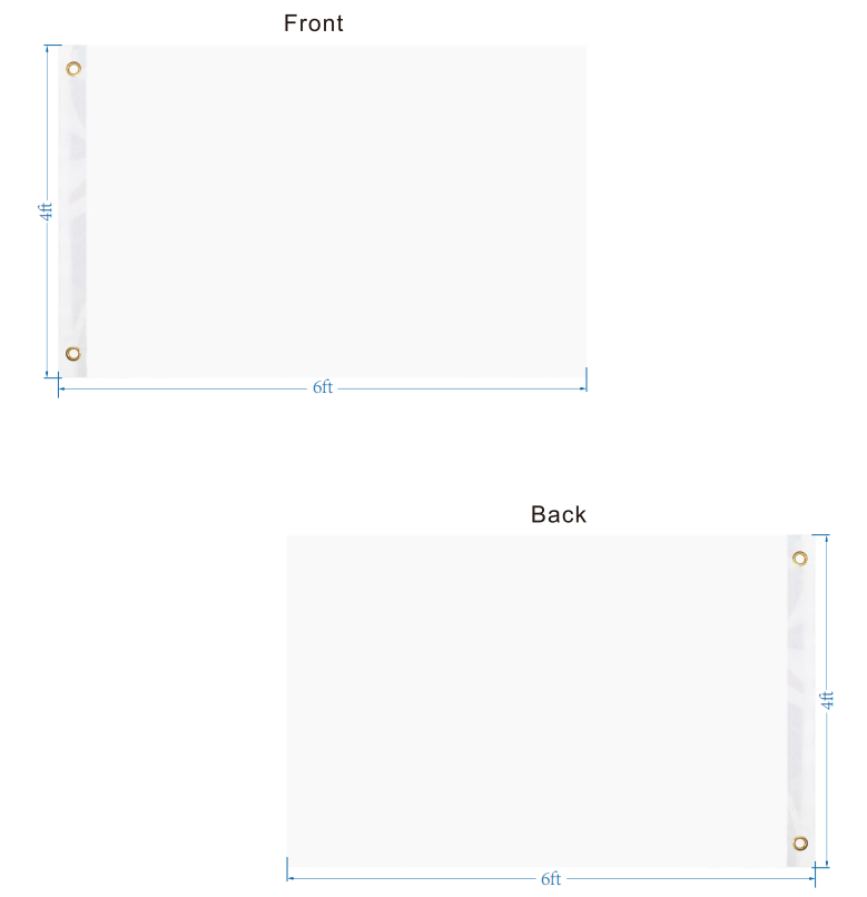 3' x 5' Knitted Polyester Double-Sided Flag with Brass Grommets