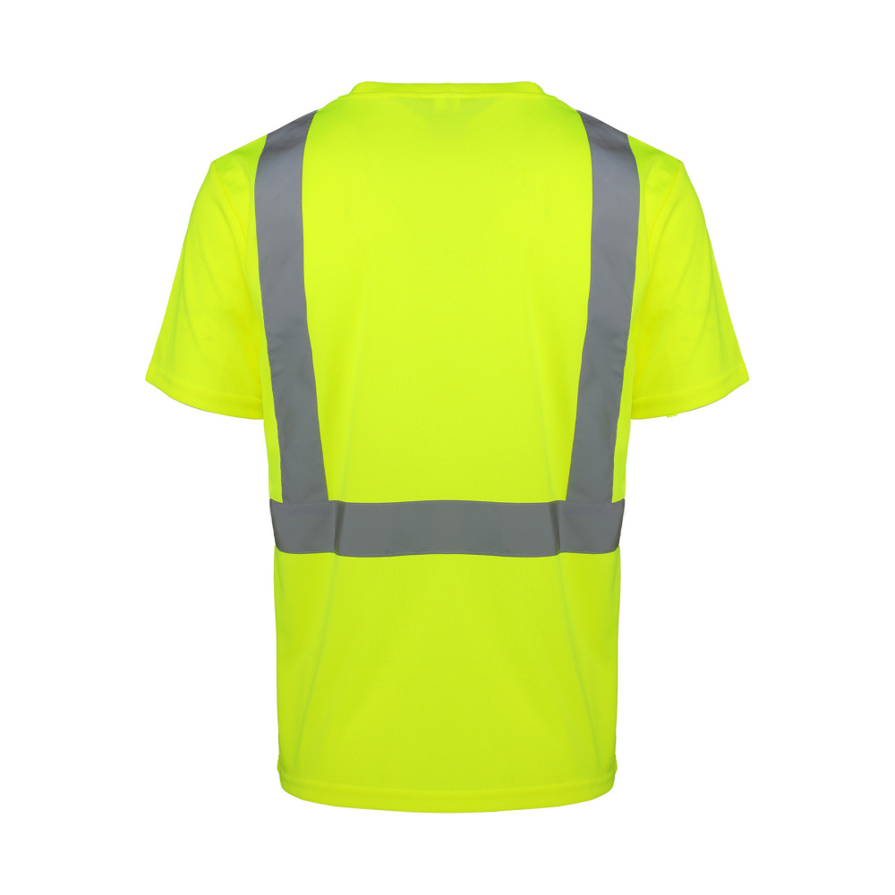 Class 2 Hi-Vis 4 oz. Short-Sleeve Safety T-Shirt with Pocket