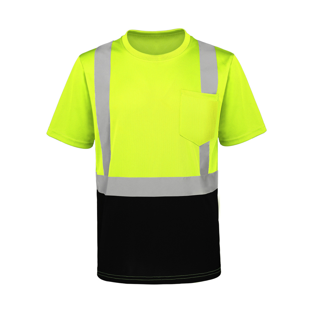 Class 2 Hi-Vis 4 oz. Short-Sleeve Safety T-Shirt with Pocket