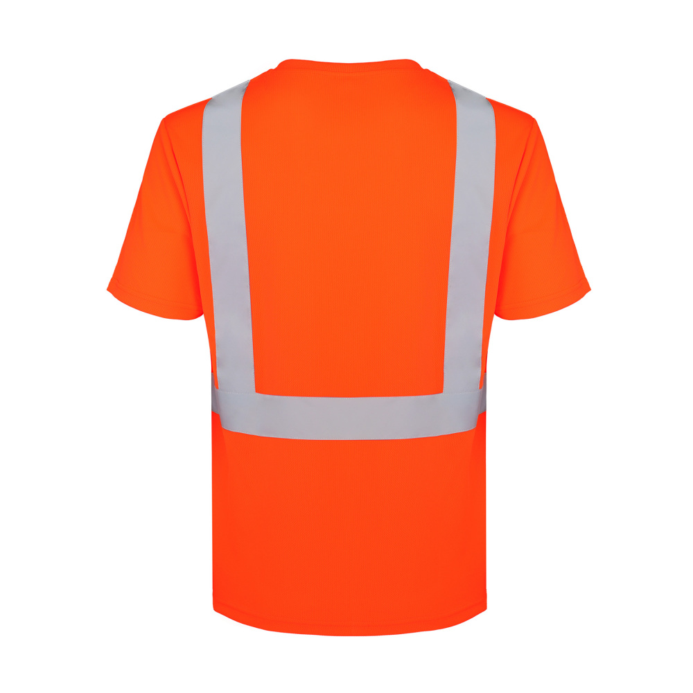 Class 2 Hi-Vis 4 oz. Short-Sleeve Safety T-Shirt with Pocket