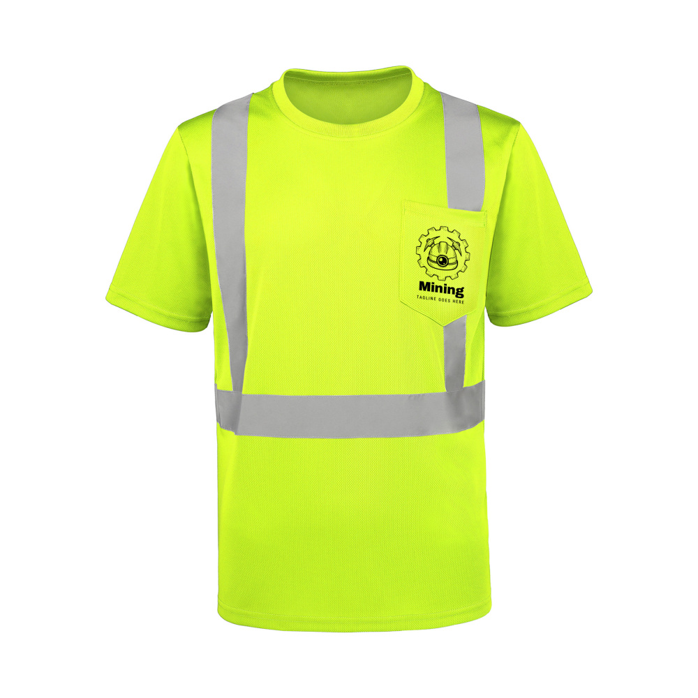 Class 2 Hi-Vis 4 oz. Short-Sleeve Safety T-Shirt with Pocket