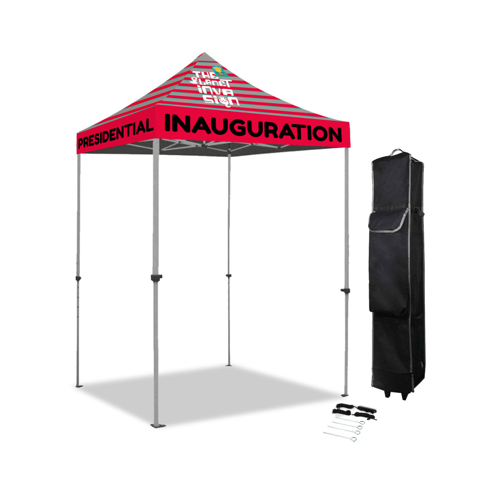 5' x 5' Commercial Pop-Up Canopy with Dye-Sublimation Printed Top