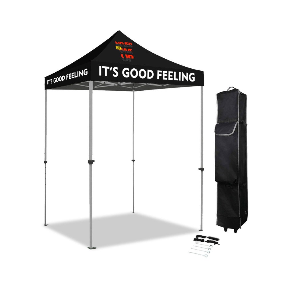 5' x 5' Commercial Pop-Up Canopy with Dye-Sublimation Printed Top
