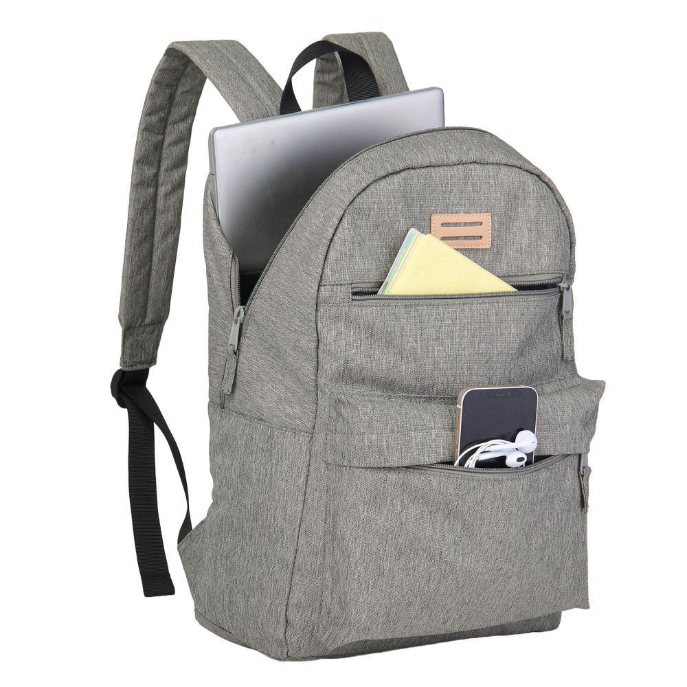 15" Heathered Laptop Backpack - Recycled Materials