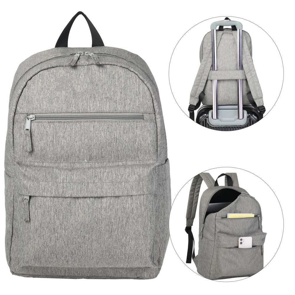 15" Heathered Laptop Backpack - Recycled Materials
