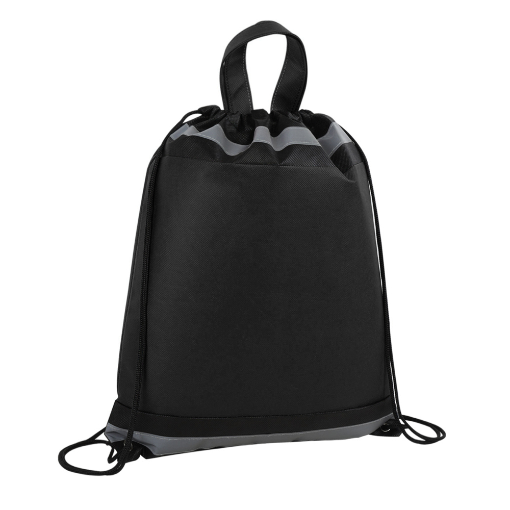 Reflective Strip Non-Woven Drawstring Bag