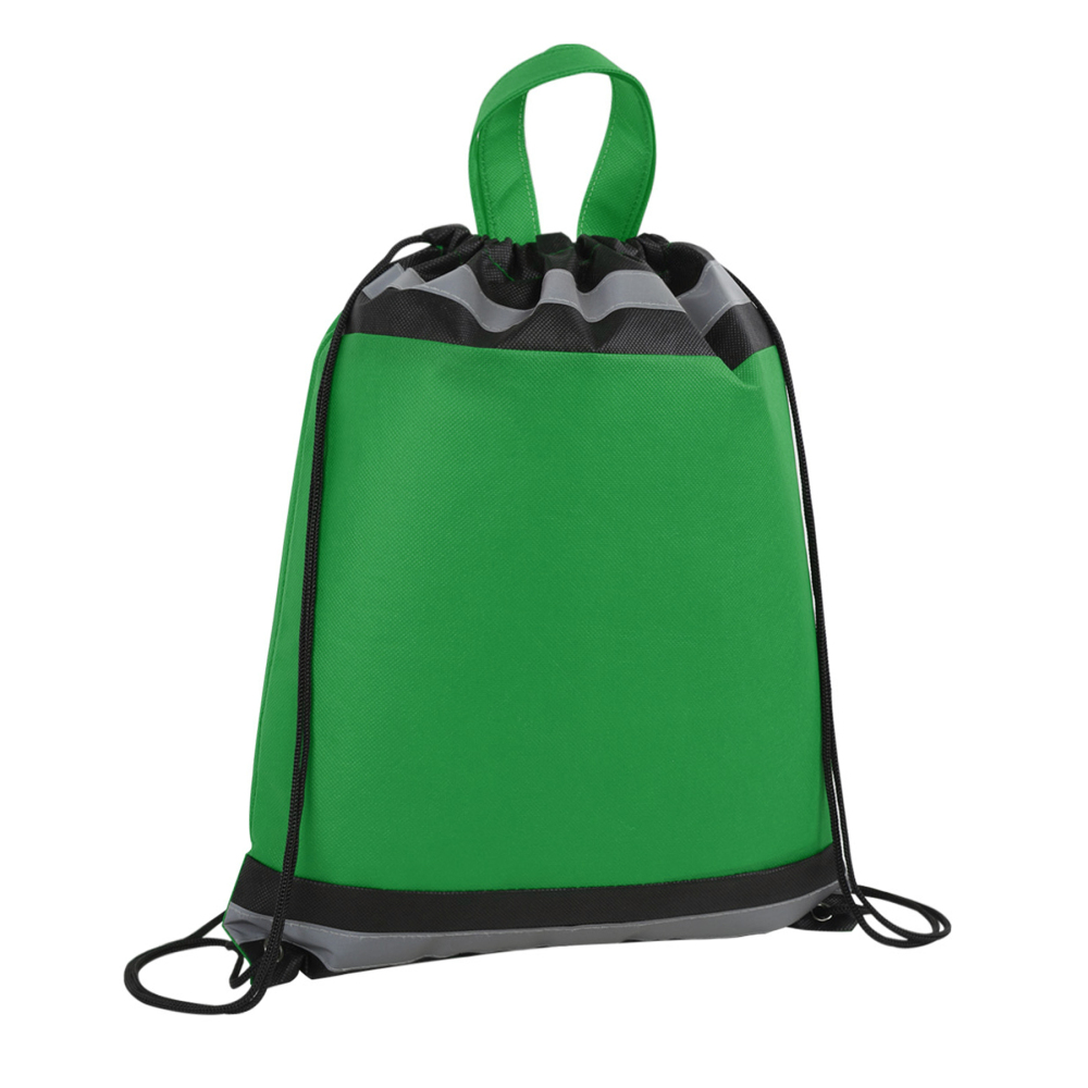 Reflective Strip Non-Woven Drawstring Bag
