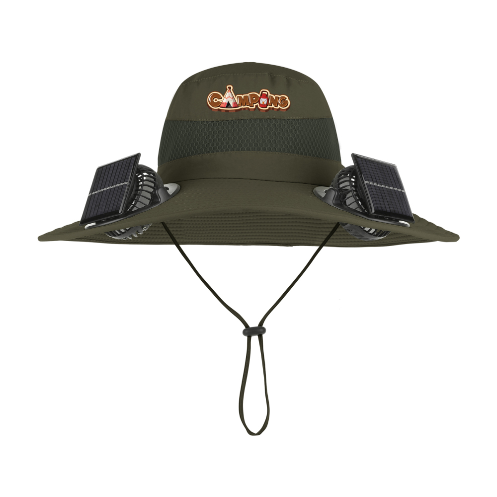 Solar-Powered Wide Brim Safari Cooling Hat