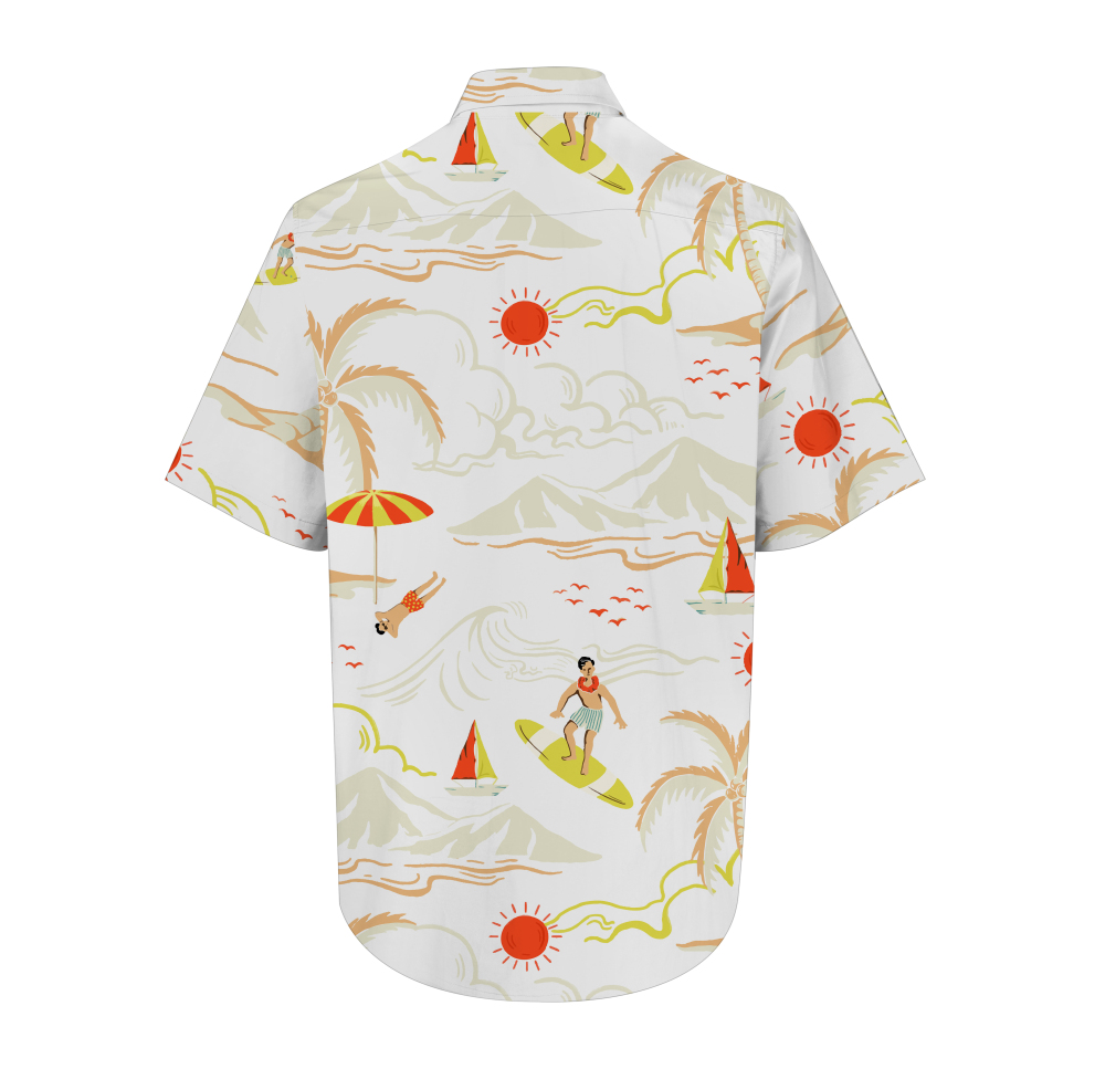 Men's Custom Cotton Hawaiian Shirt - Full Color Digital Print