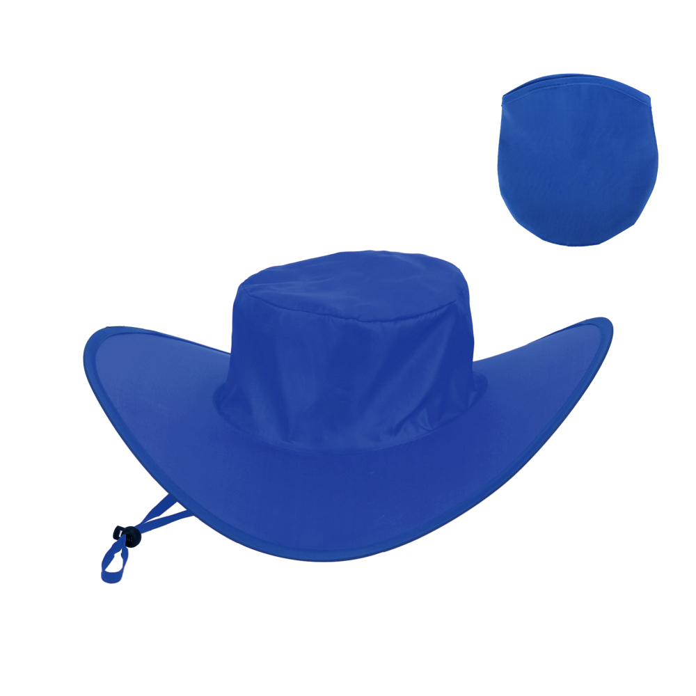 Packable Polyester Cowboy Hat with Storage Pouch