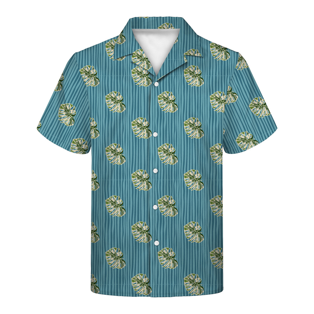 Men's Lightweight Hawaiian Camp Shirt with Sublimated Print