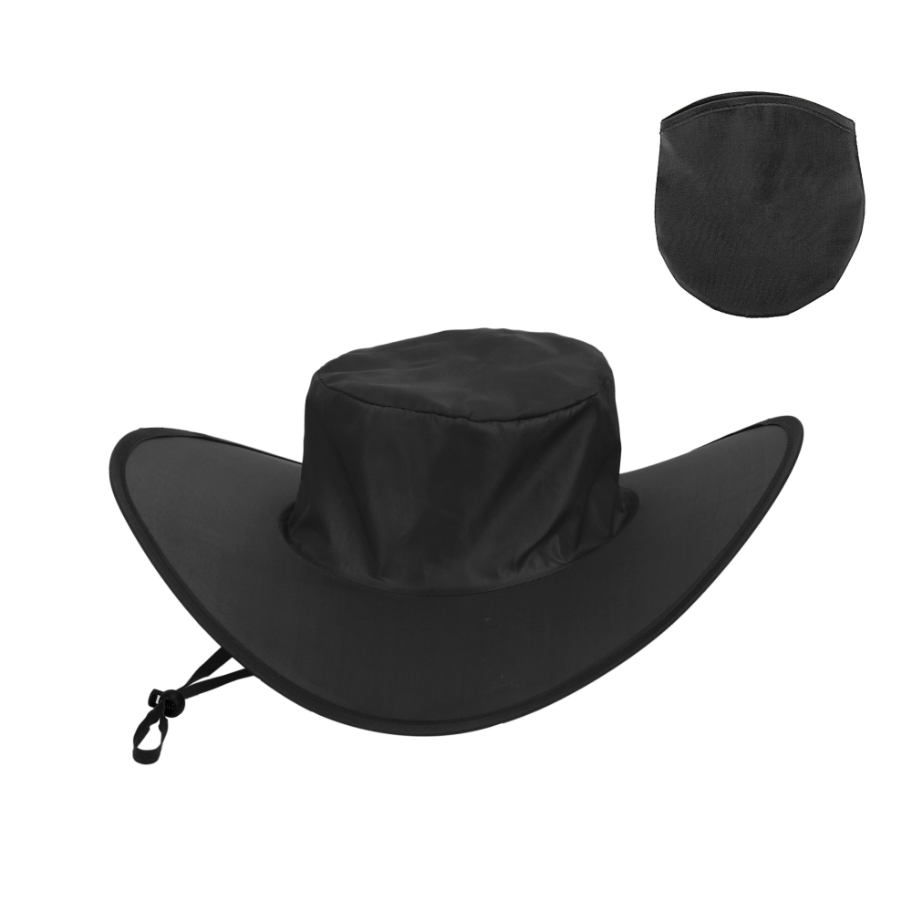 Packable Polyester Cowboy Hat with Storage Pouch