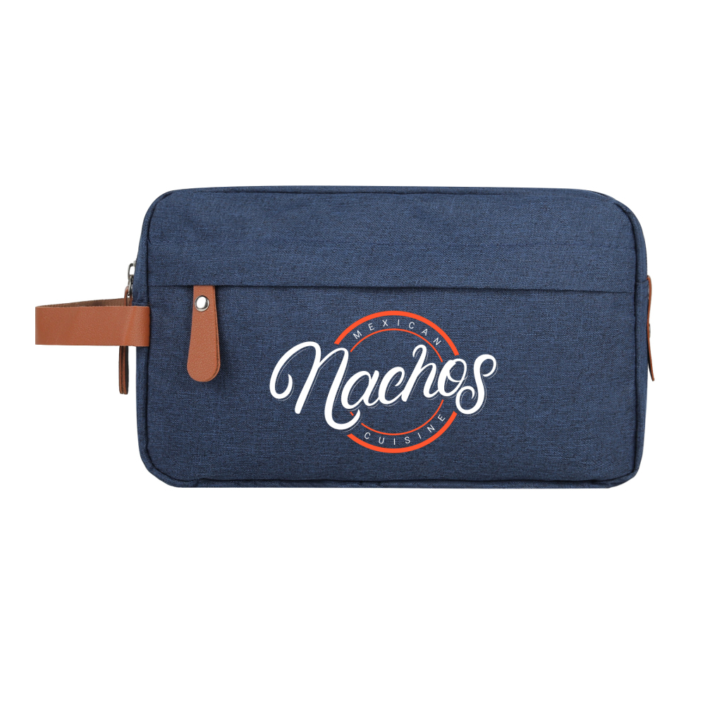 Heathered Fabric Travel Toiletry Bag
