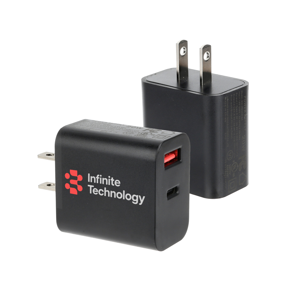 Certified 20W Dual USB-C PD Charger
