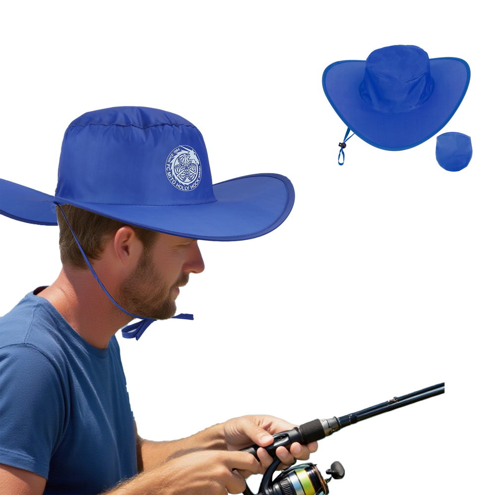 Packable Polyester Cowboy Hat with Storage Pouch
