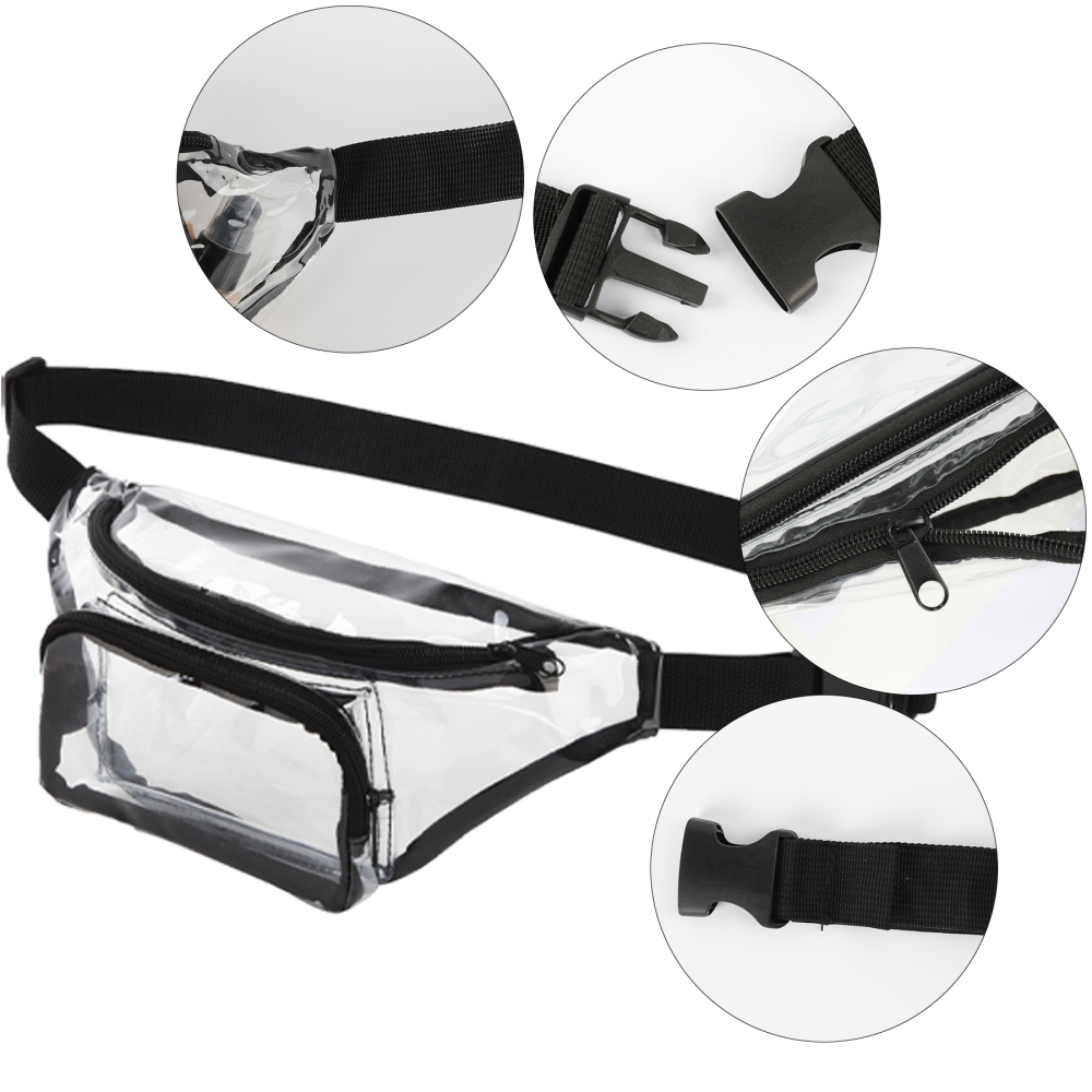 PVC Fanny Pack W/ Two Zippered Pockets