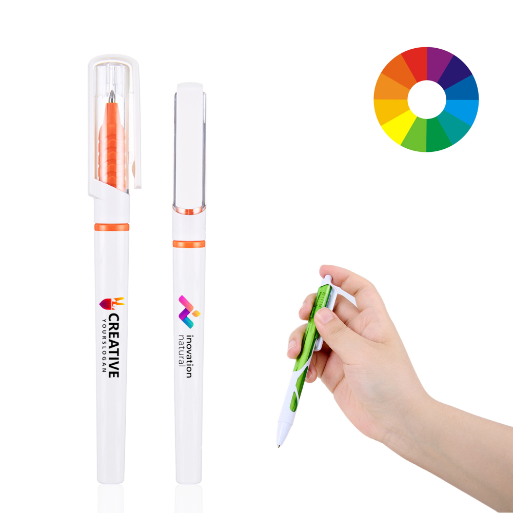 Clear-Barrel Retractable Ballpoint Pen