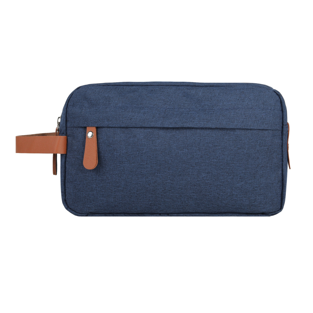 Heathered Fabric Travel Toiletry Bag