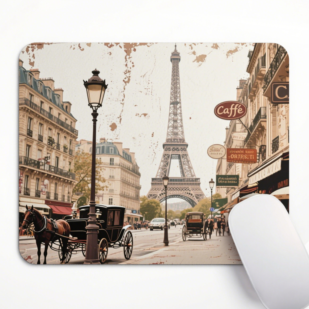 7" x 8 2/3" x 1/8" Rubber-Backed Fabric Mouse Pad