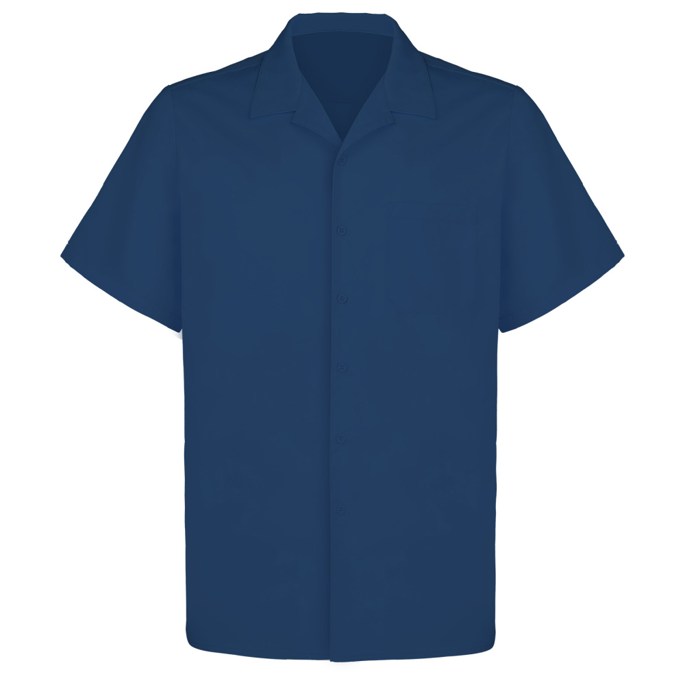 Solid Short - Sleeve Camp Collar Shirt for Men