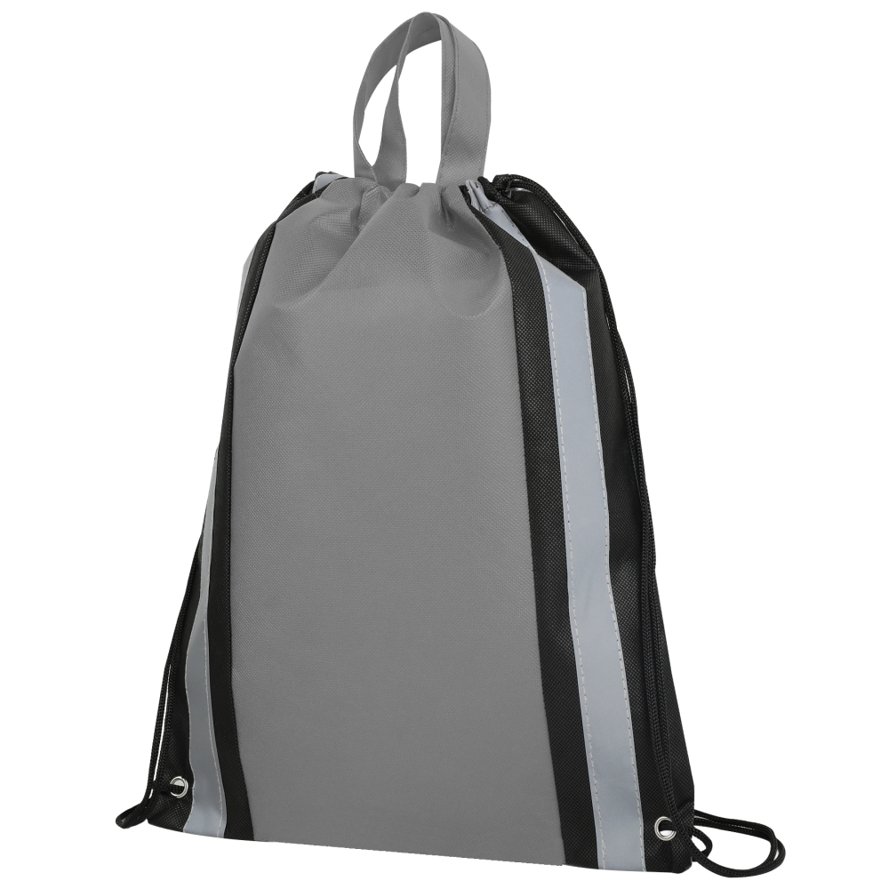 Reflective Strip Non-Woven Drawstring Bag