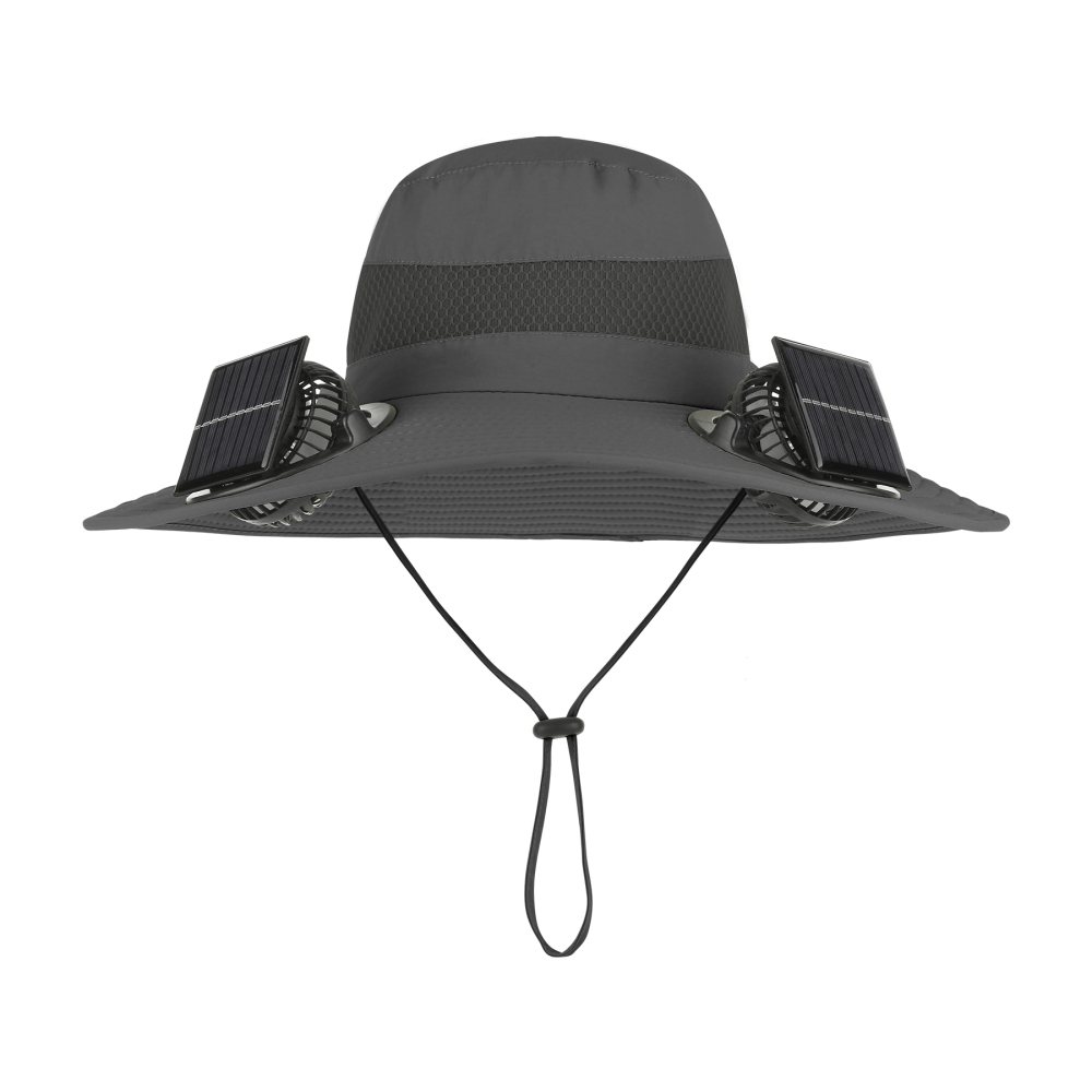 Solar-Powered Wide Brim Safari Cooling Hat