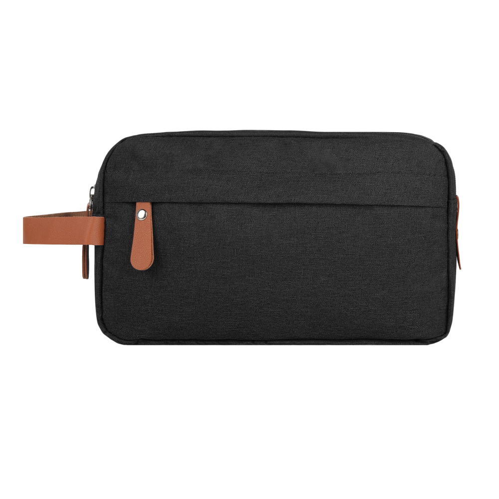 Heathered Fabric Travel Toiletry Bag