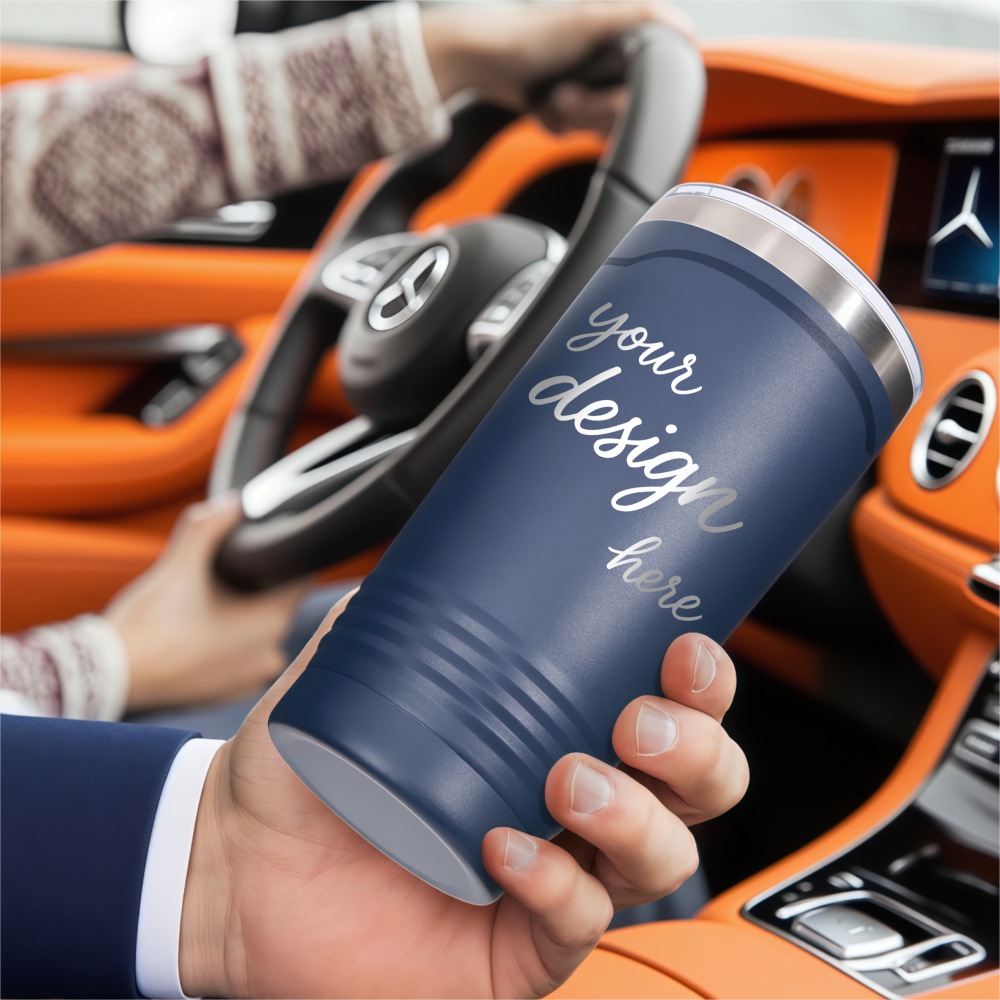 Vacuum - Insulated Ringneck Tumbler, 20 Oz Stainless Steel With Lid