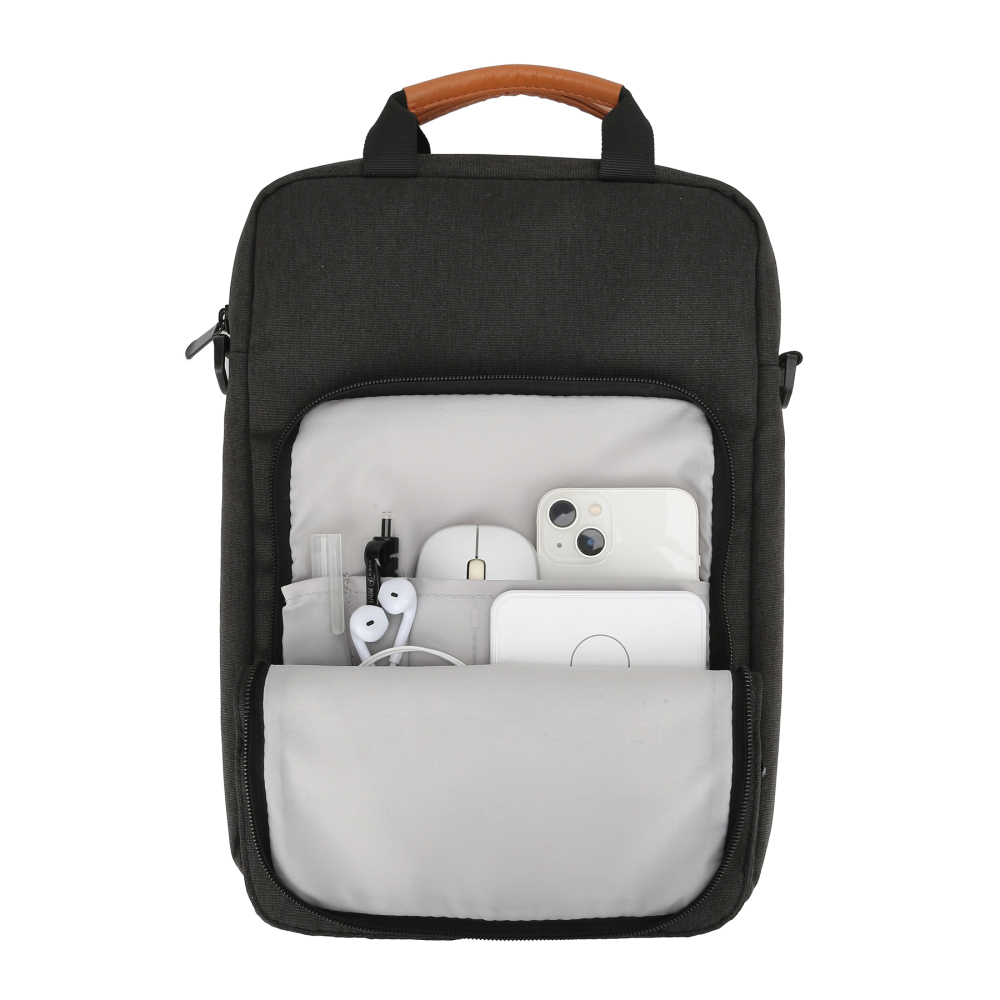 Crossbody Bag with Leather Handle for Laptops