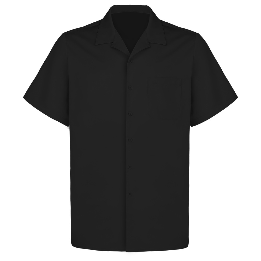 Solid Short - Sleeve Camp Collar Shirt for Men