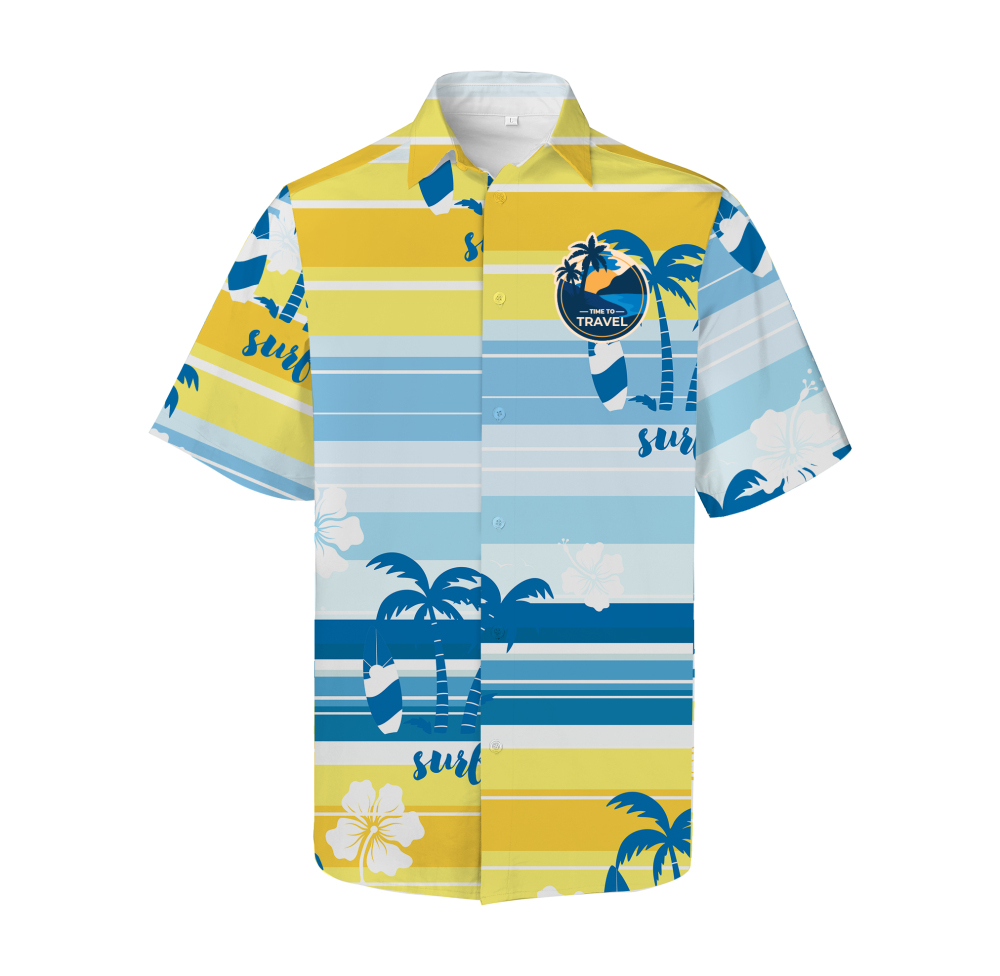 Men's Custom Cotton Hawaiian Shirt - Full Color Digital Print