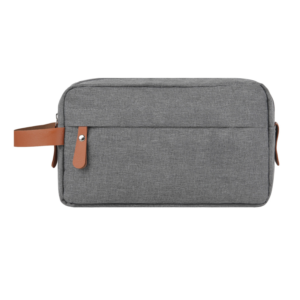 Heathered Fabric Travel Toiletry Bag