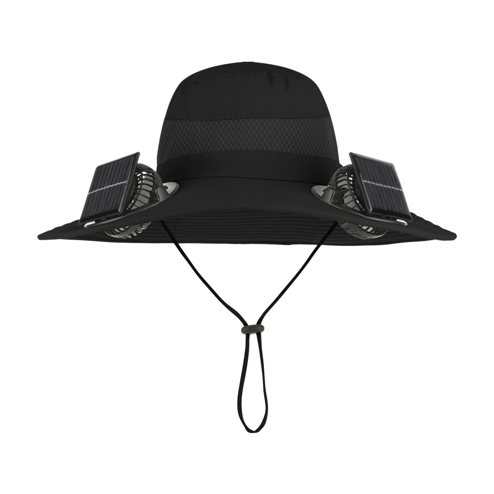 Solar-Powered Wide Brim Safari Cooling Hat