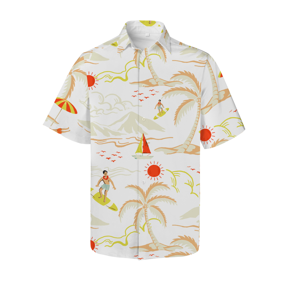 Men's Custom Cotton Hawaiian Shirt - Full Color Digital Print