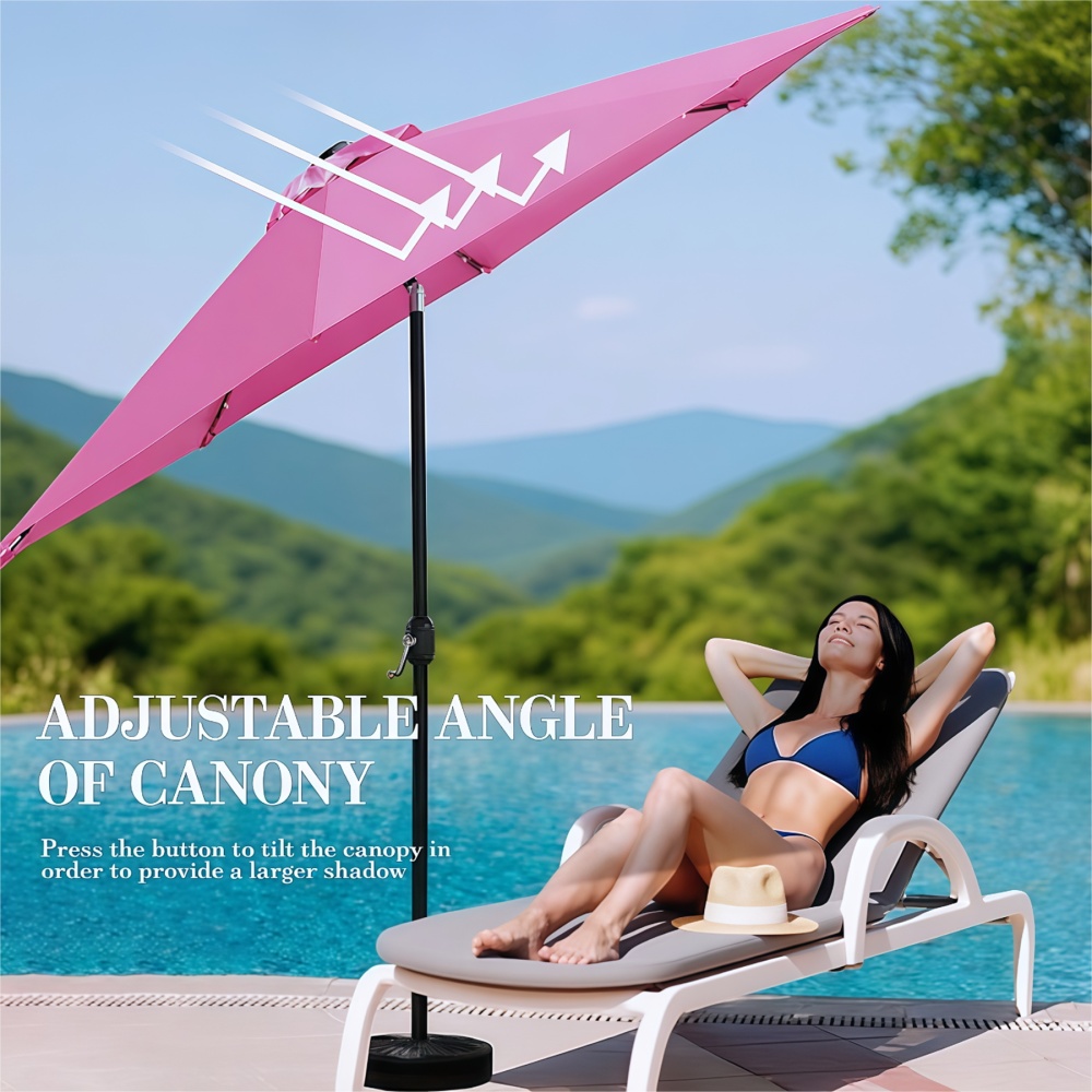 9' Commercial-Grade Solar-Lit Galvanized Steel Market Umbrella (RGB LED)