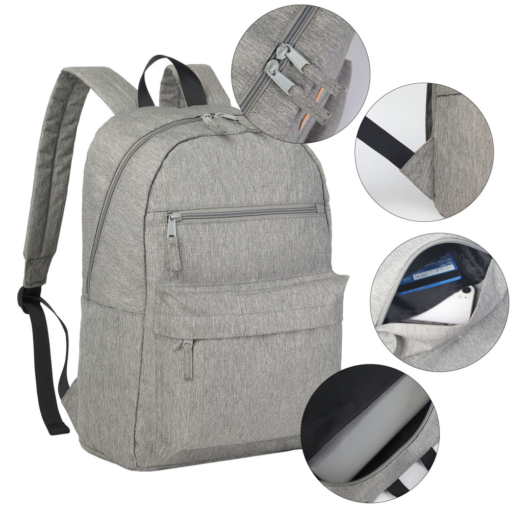 15" Heathered Laptop Backpack - Recycled Materials